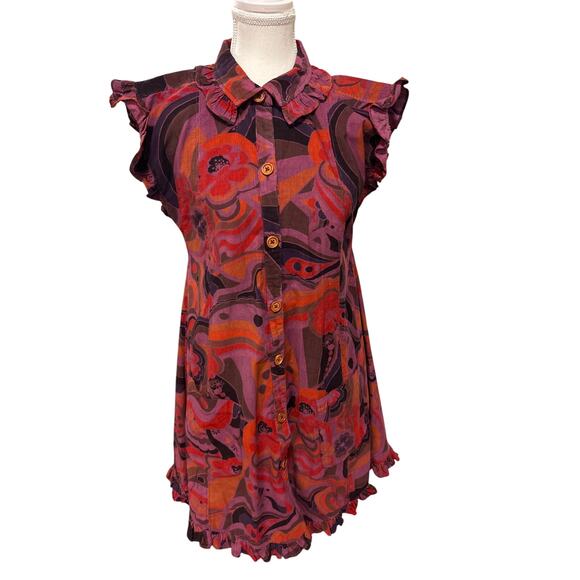 Free People Dresses & Skirts - Free People | Sunny Days Pink/Purple Corduroy Mini Dress | XS